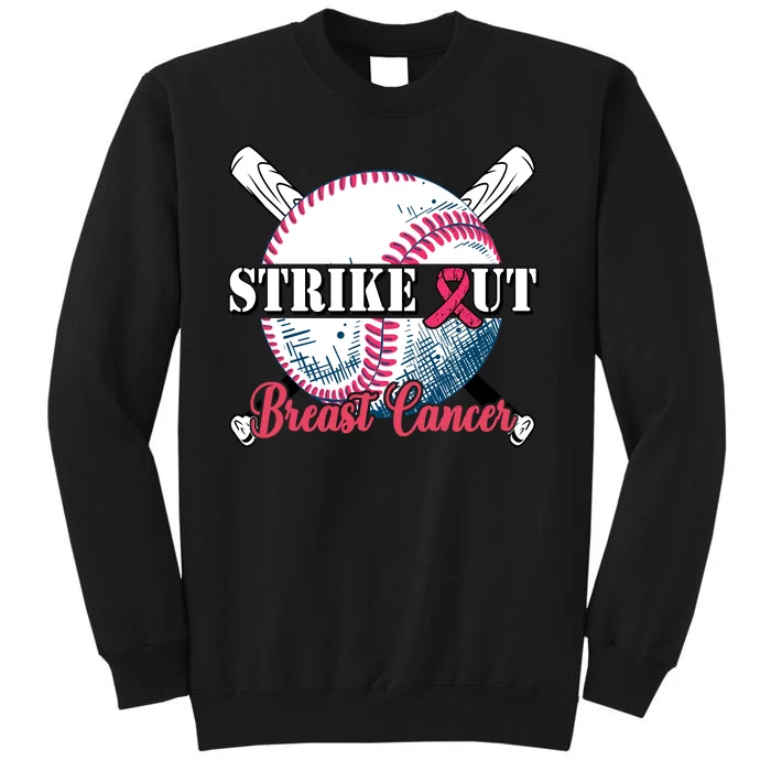 Strike Out Breast Cancer Baseball Tall Sweatshirt