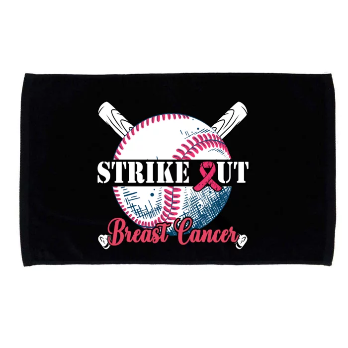 Strike Out Breast Cancer Baseball Microfiber Hand Towel