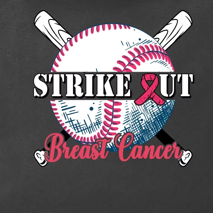 Strike Out Breast Cancer Baseball Zip Tote Bag