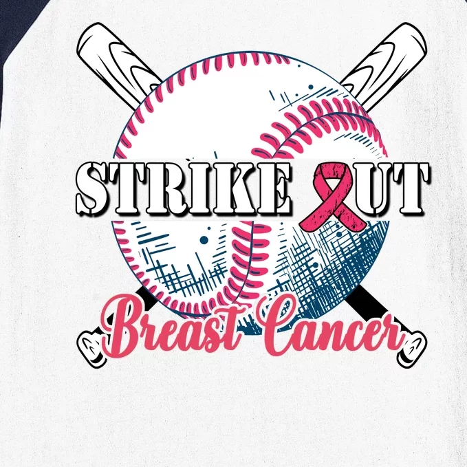 Strike Out Breast Cancer Baseball Baseball Sleeve Shirt