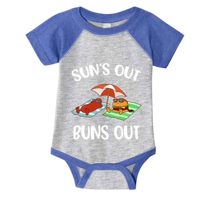 Suns Out Buns Out Funny Gift Infant Baby Jersey Bodysuit