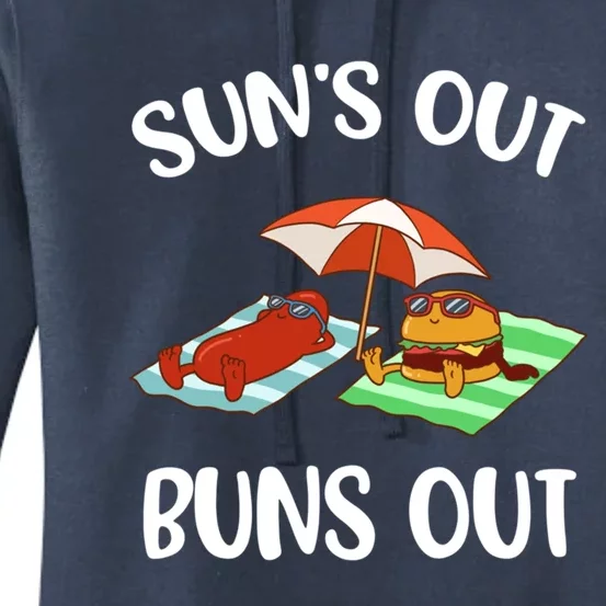 Suns Out Buns Out Funny Gift Women's Pullover Hoodie