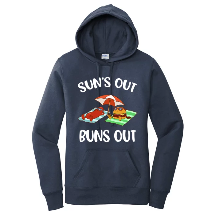 Suns Out Buns Out Funny Gift Women's Pullover Hoodie