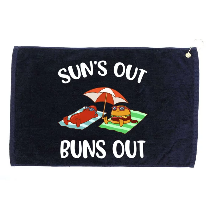 Suns Out Buns Out Funny Gift Grommeted Golf Towel