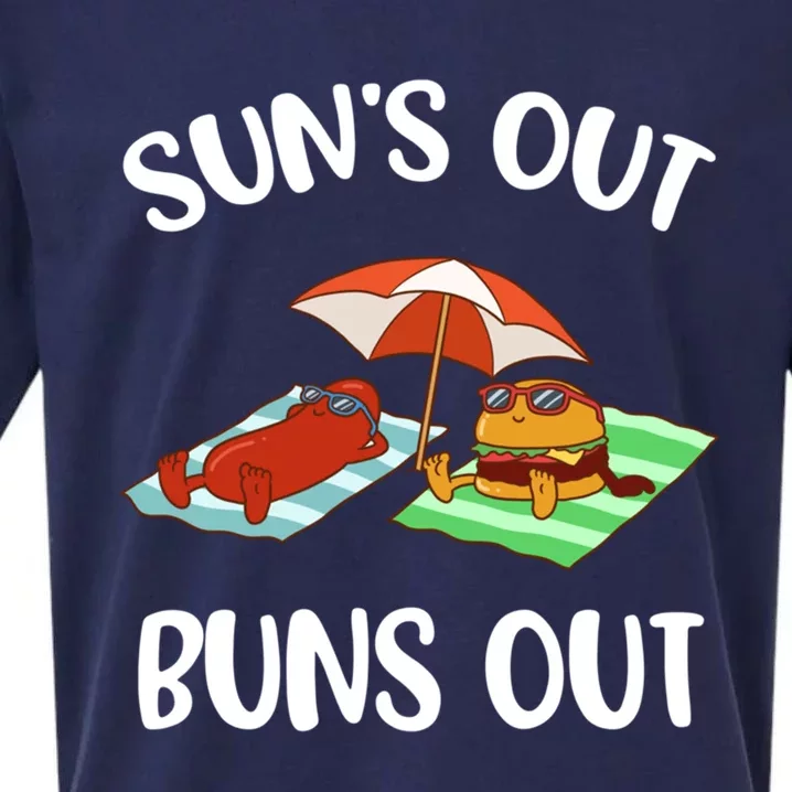 Suns Out Buns Out Funny Gift Sueded Cloud Jersey T-Shirt