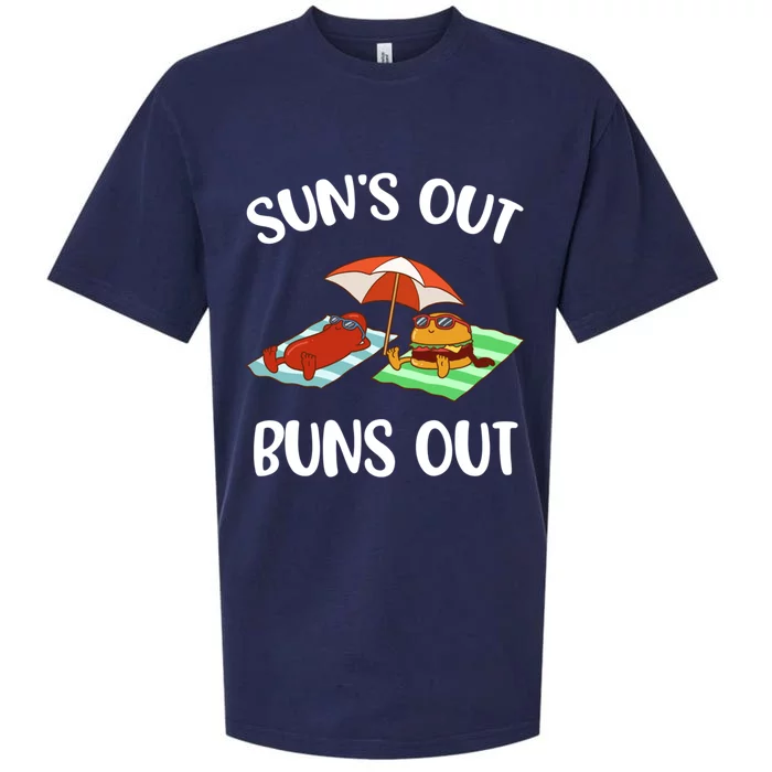 Suns Out Buns Out Funny Gift Sueded Cloud Jersey T-Shirt