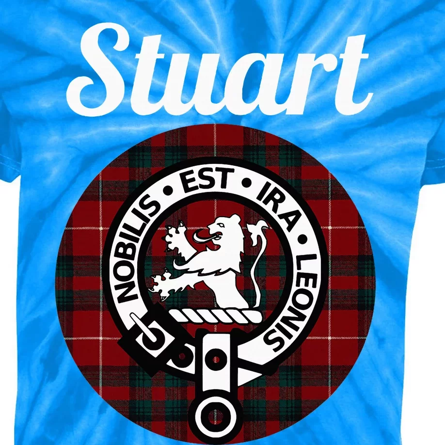 Stuart Of Bute Clan Scottish Name Coat Of Arms Tartan Kids Tie-Dye T-Shirt