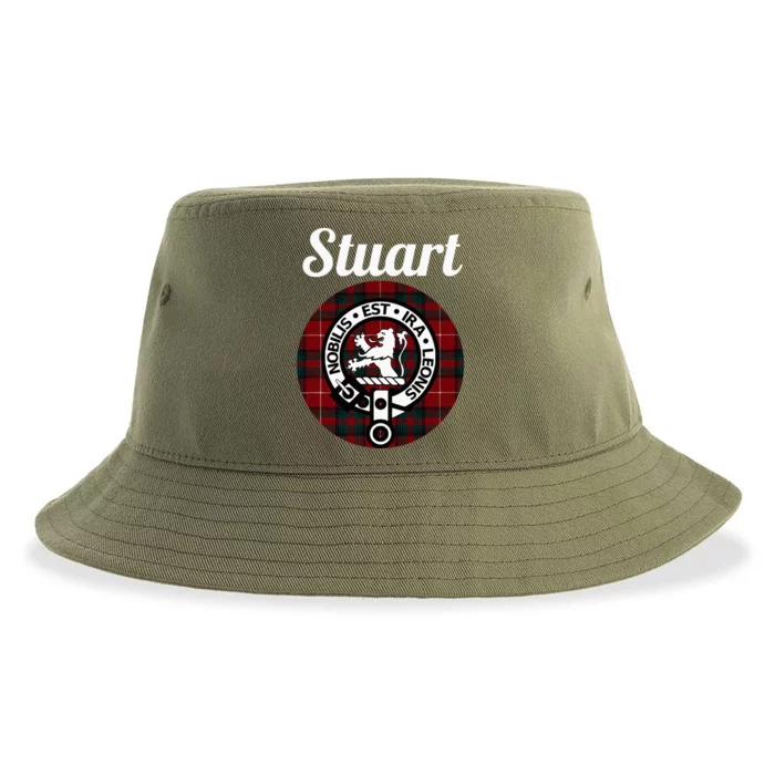 Stuart Of Bute Clan Scottish Name Coat Of Arms Tartan Sustainable Bucket Hat