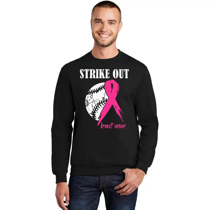 Strike Out Breast Cancer Awareness Baseball Fighters Tall Sweatshirt