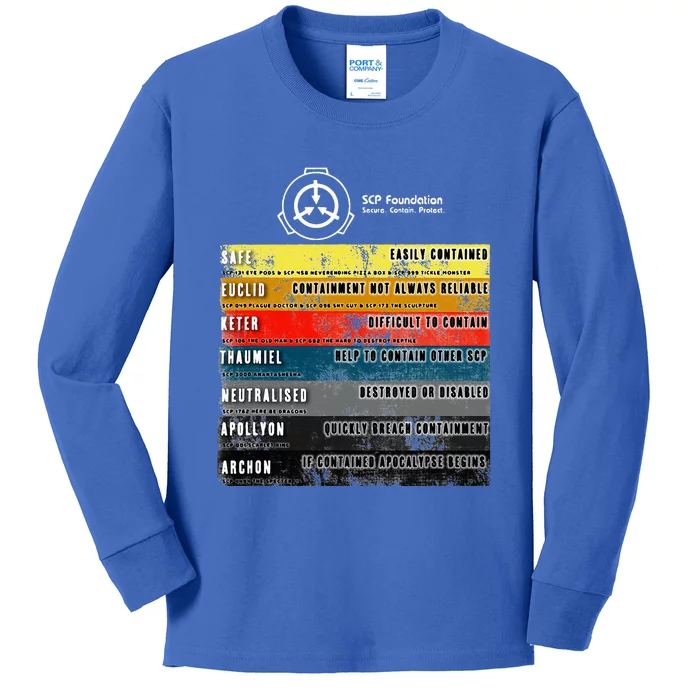 Scp Object Classes Kids Long Sleeve Shirt