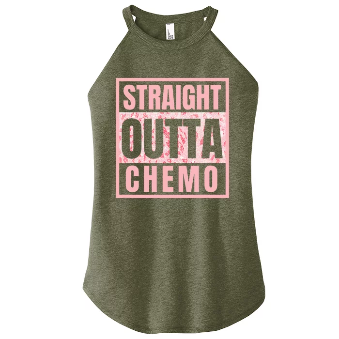 Straight Outta Chemo Funny Cancer Chemotherapy Women’s Perfect Tri Rocker Tank