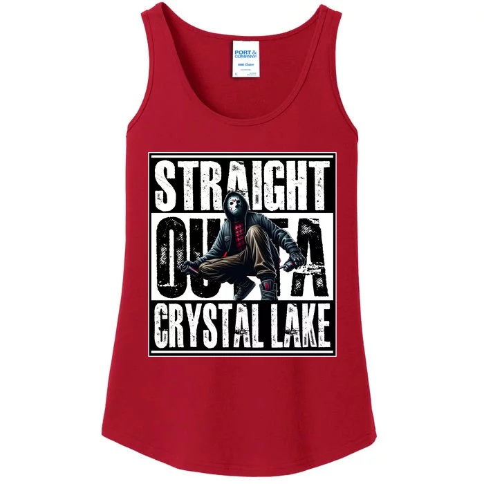 Straight Outta Crystal Lake Jason Voorhees Horror Halloween Ladies Essential Tank