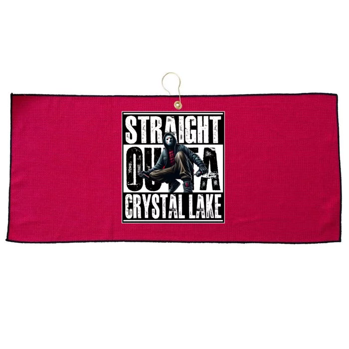 Straight Outta Crystal Lake Jason Voorhees Horror Halloween Large Microfiber Waffle Golf Towel