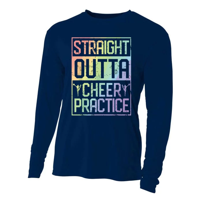 Straight Outta Cheer Practice Cheerleading Gift Tee Cooling Performance Long Sleeve Crew