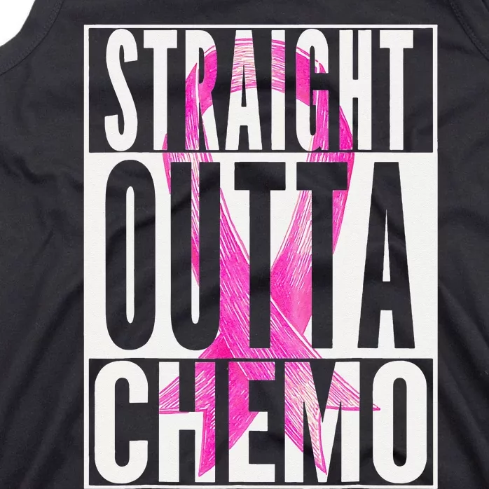 Straight Outta Chemo Breast Cancer Awareness Survivor Funny Tank Top