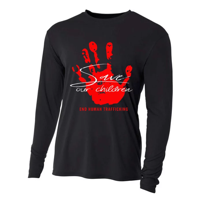 Save Our Children End Human Trafficking Cooling Performance Long Sleeve Crew