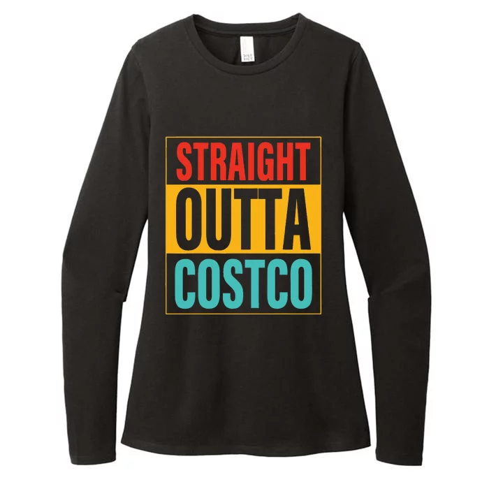 Straight Outta Costco Retro Vintage Apparel Womens CVC Long Sleeve Shirt