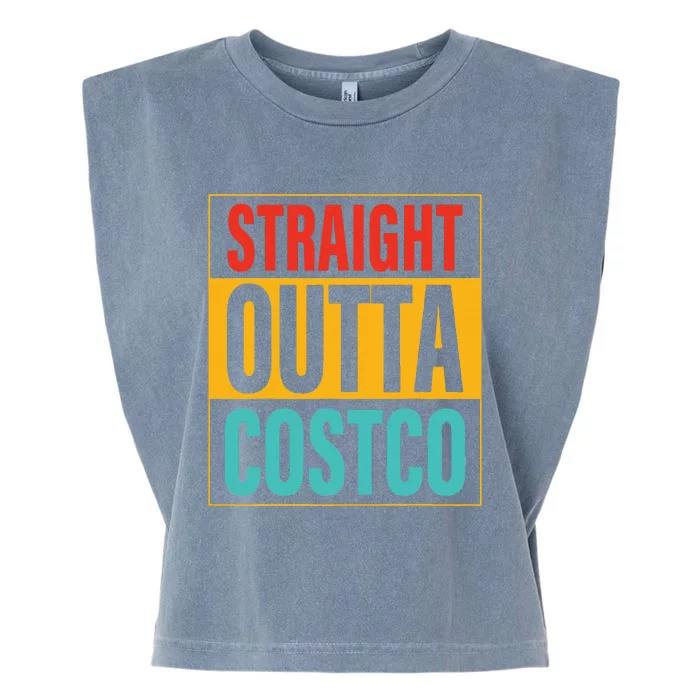 Straight Outta Costco Retro Vintage Apparel Garment-Dyed Women's Muscle Tee