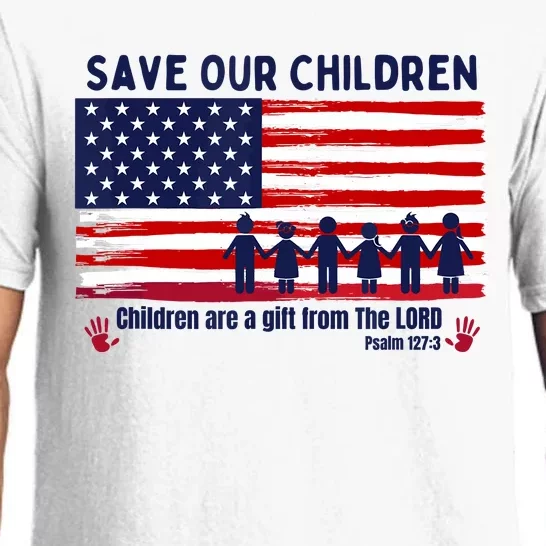 Save Our Children Are Gift From The Lord Freedom USA Flag Pajama Set