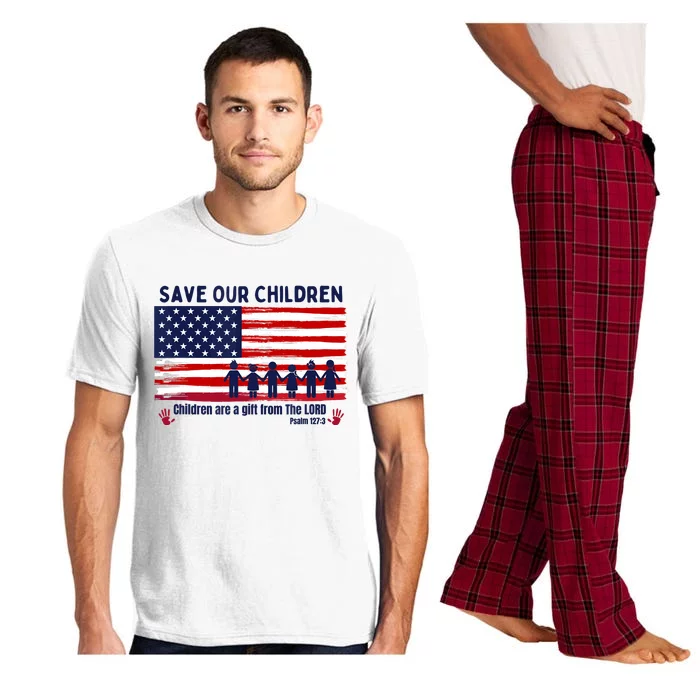 Save Our Children Are Gift From The Lord Freedom USA Flag Pajama Set