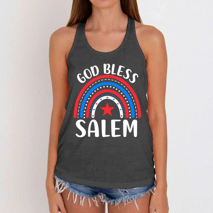 Salem Oregon Cute Gift I Love Salem Oregon Usa Gift Women's Knotted Racerback Tank