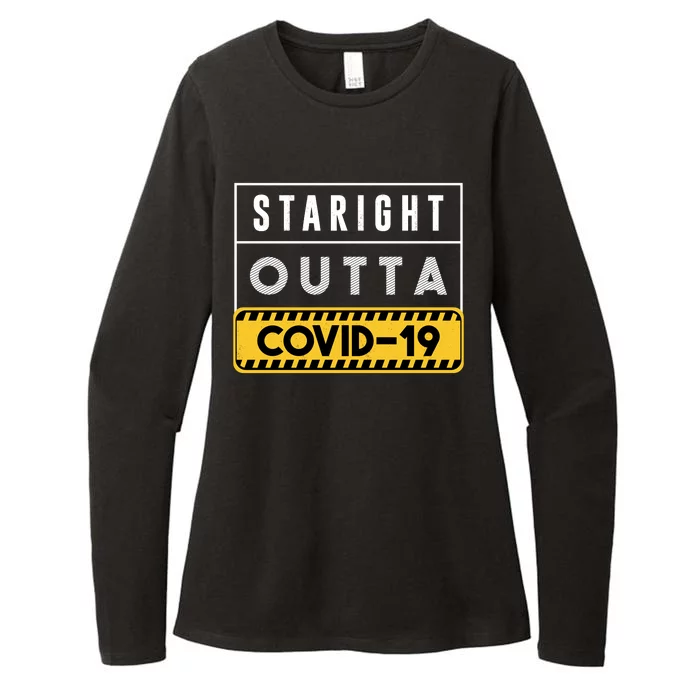 Straight Outta Covid 19 Womens CVC Long Sleeve Shirt