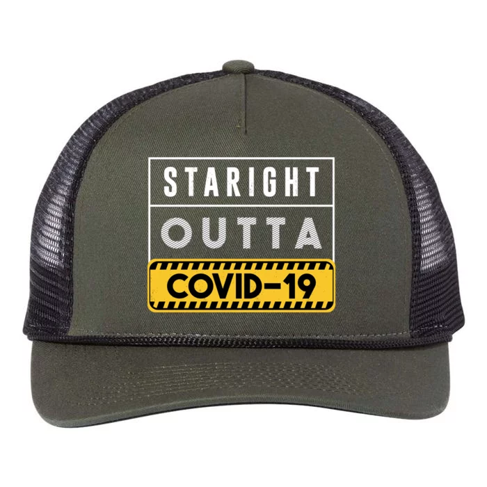 Straight Outta Covid 19 Retro Rope Trucker Hat Cap