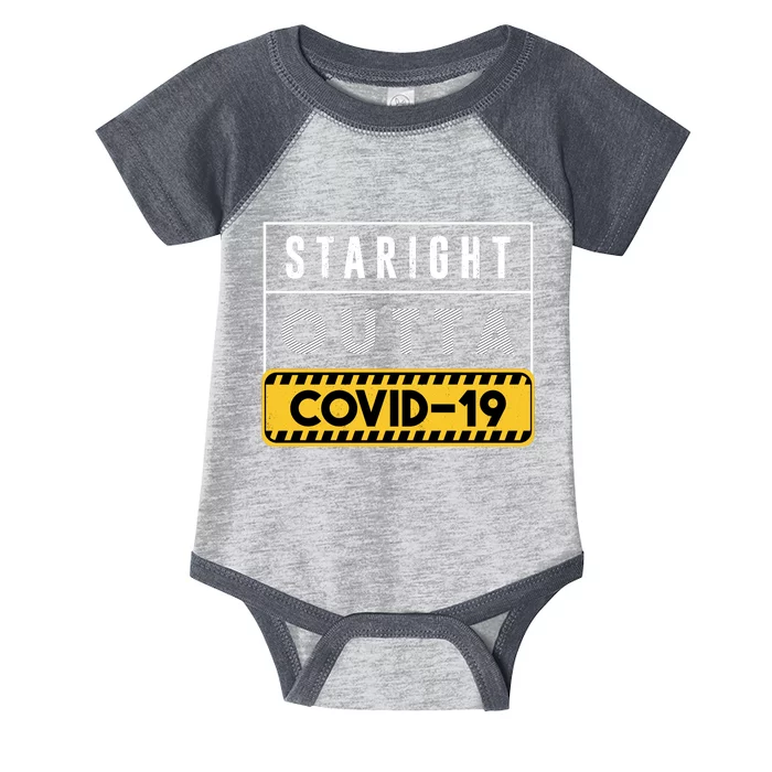 Straight Outta Covid 19 Infant Baby Jersey Bodysuit