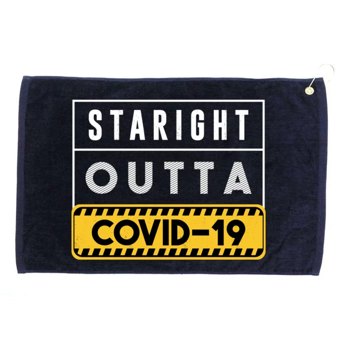 Straight Outta Covid 19 Grommeted Golf Towel