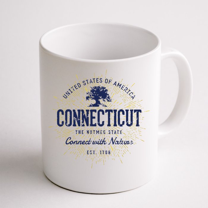 State Of Connecticut Vintage Retro Connecticut Front & Back Coffee Mug