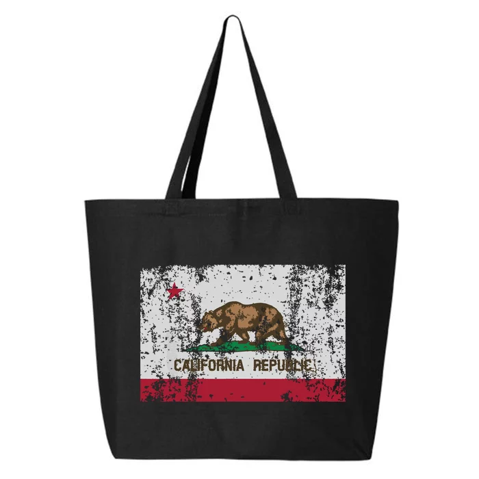 State Of California Flag Vintage Distressed Retro Gift 25L Jumbo Tote