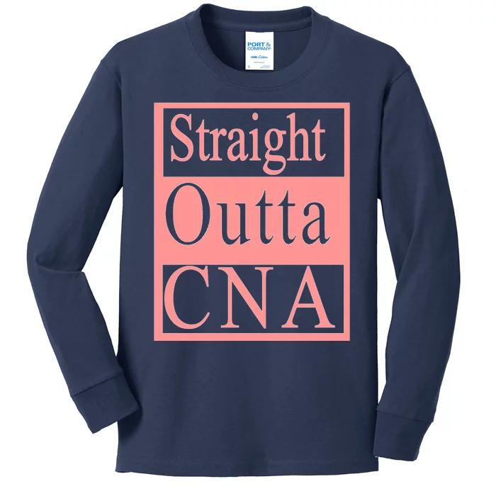 Straight Outta CNA Kids Long Sleeve Shirt