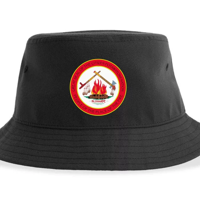 Seal Of Citizen Potawatomi Nation Indian Reservation Sustainable Bucket Hat