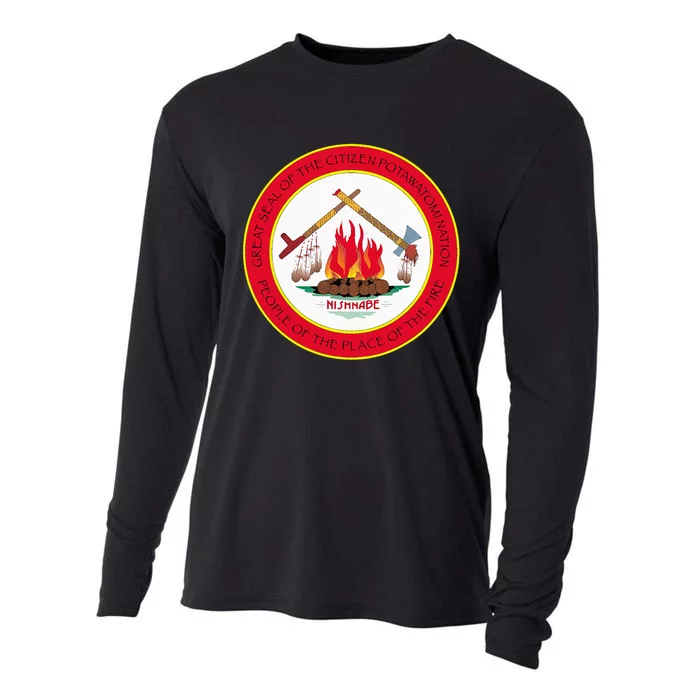 Seal Of Citizen Potawatomi Nation Indian Reservation Cooling Performance Long Sleeve Crew