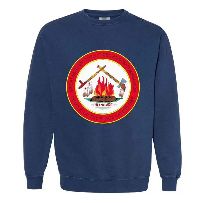 Seal Of Citizen Potawatomi Nation Indian Reservation Garment-Dyed Sweatshirt