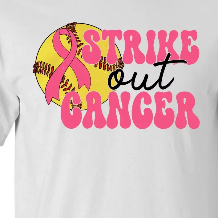 Strike Out Cancer Softball Breast Cancer Awareness Tall T-Shirt