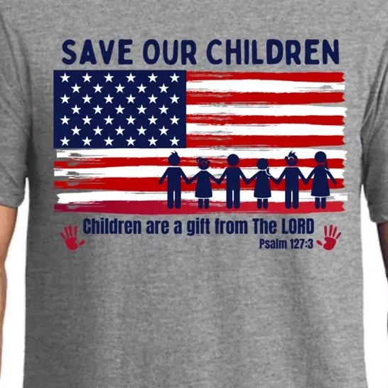 Save Our Children Are Gift From The Lord Freedom USA Flag Pajama Set