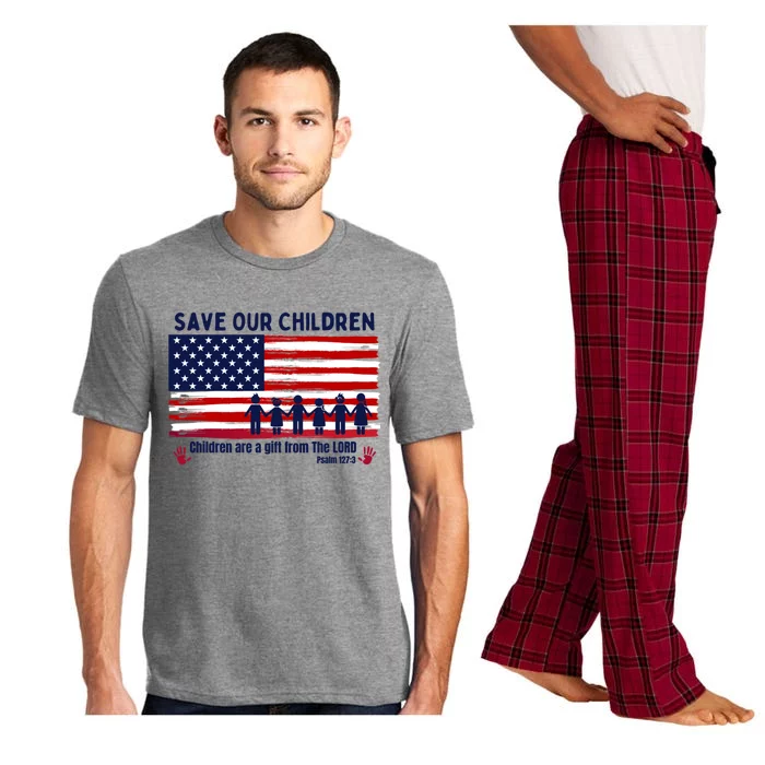 Save Our Children Are Gift From The Lord Freedom USA Flag Pajama Set