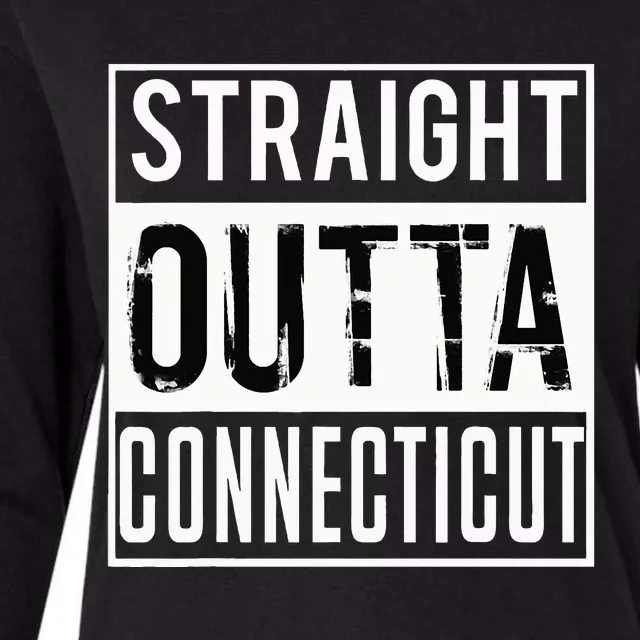 Straight Outta Connecticut Connecticut Womens Cotton Relaxed Long Sleeve T-Shirt