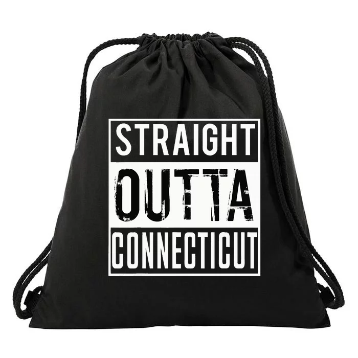 Straight Outta Connecticut Connecticut Drawstring Bag