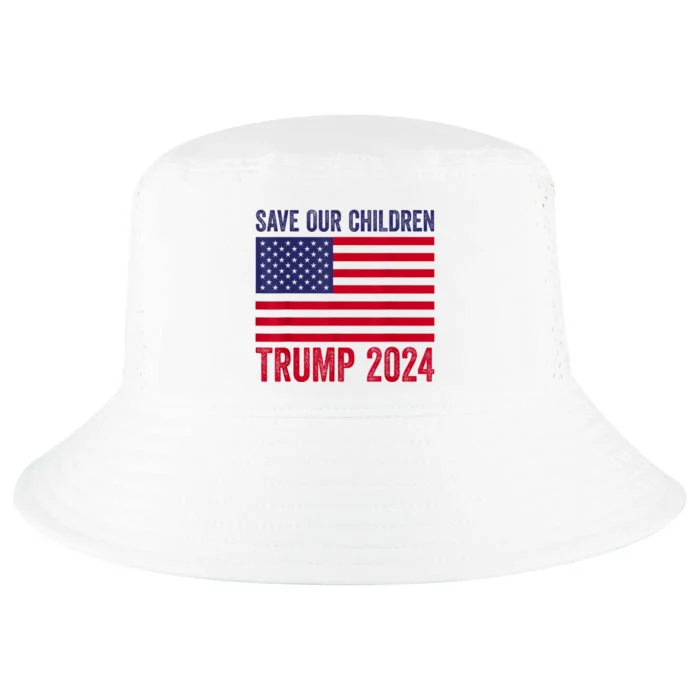 Save Our Children Stop Human Trafficking Trump 2024 Cool Comfort Performance Bucket Hat