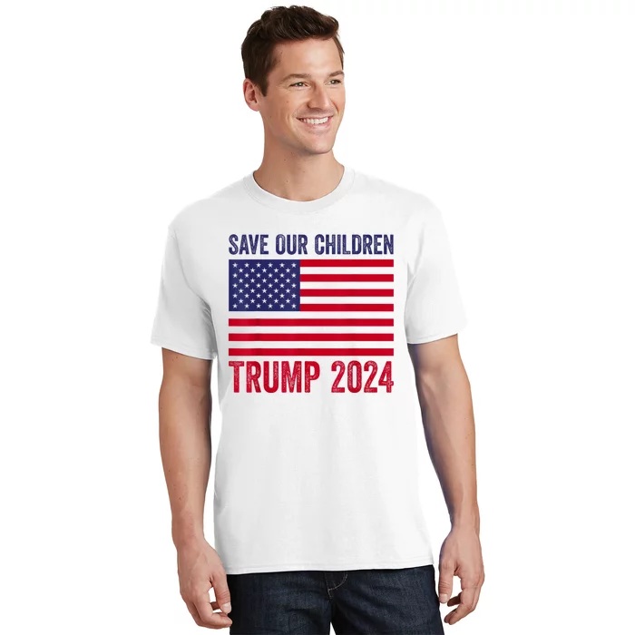 Save Our Children Stop Human Trafficking Trump 2024 T-Shirt