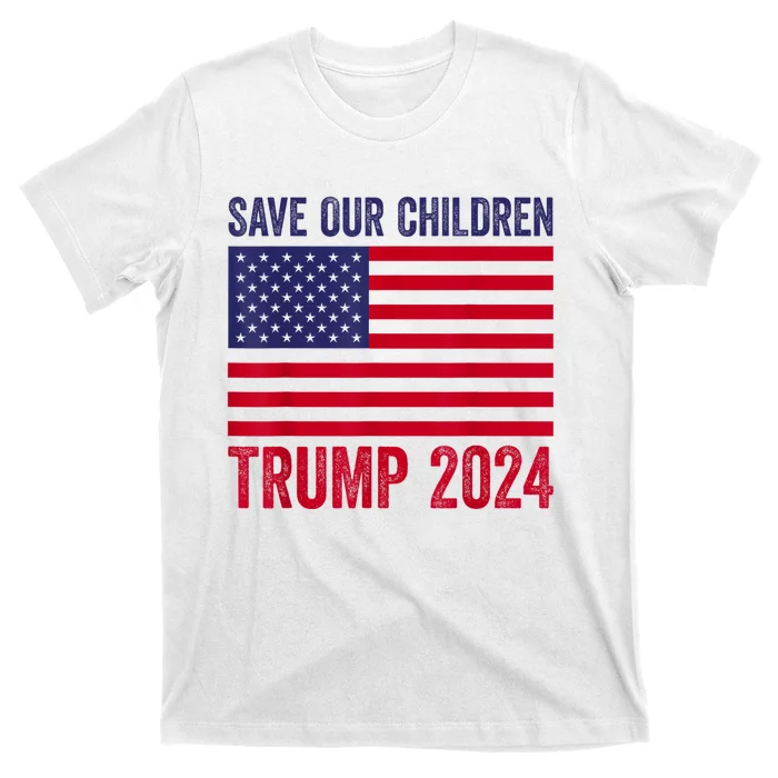 Save Our Children Stop Human Trafficking Trump 2024 T-Shirt