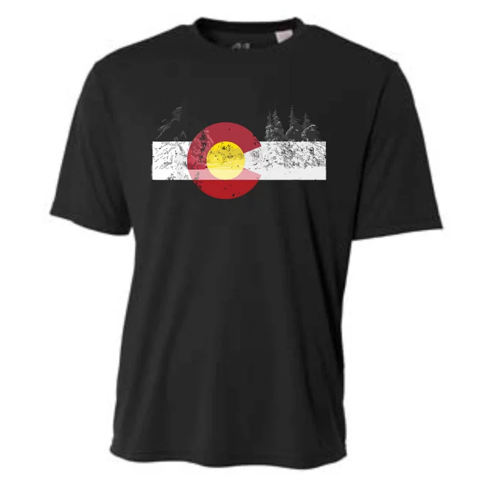 State Of Colorado Flag Cooling Performance Crew T-Shirt