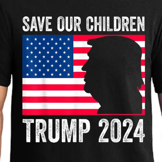 Save Our Children Stop Human Trafficking Trump 2024 Pajama Set