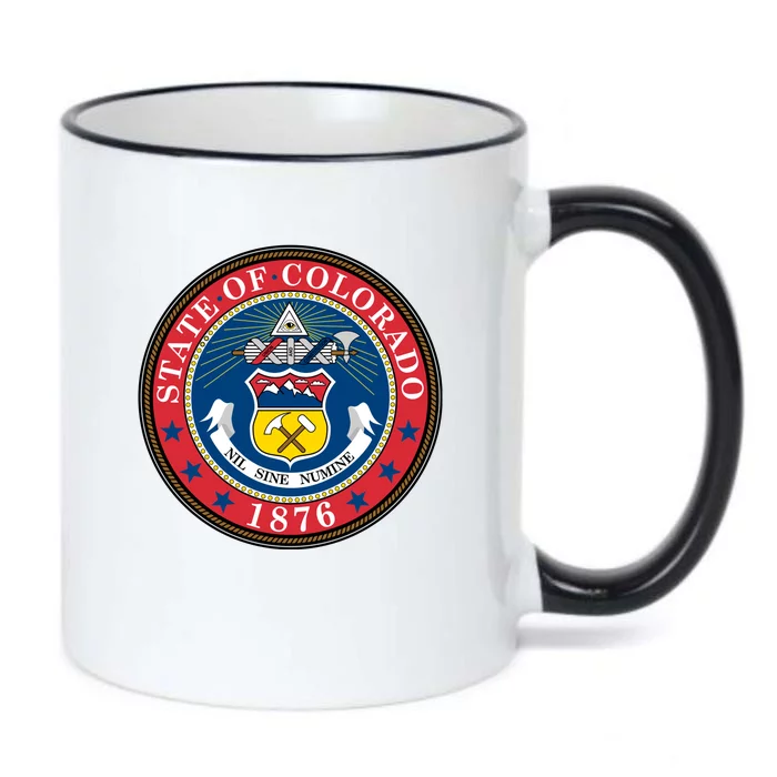 State Of Colorado Seal 1876 Black Color Changing Mug