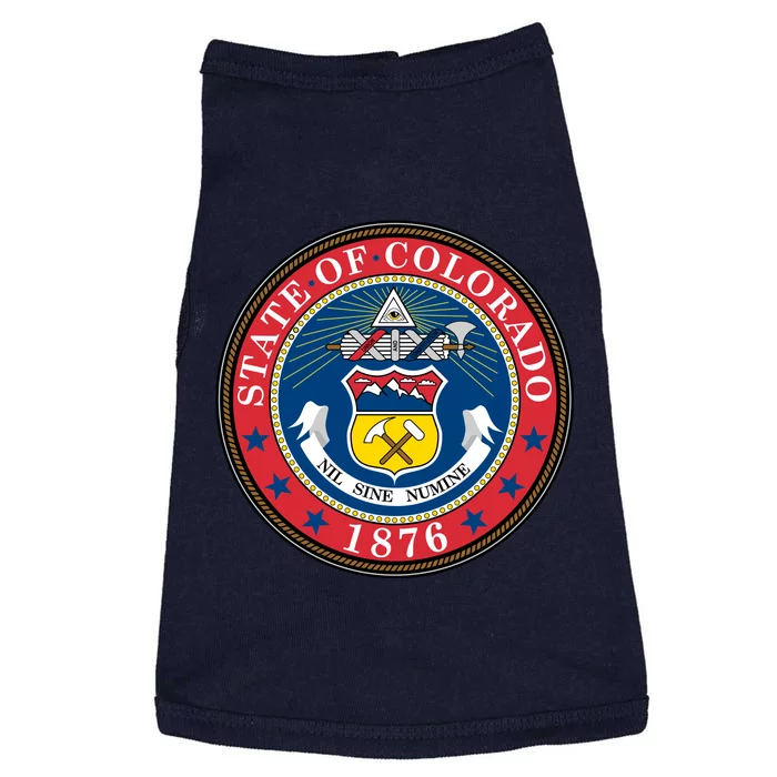 State Of Colorado Seal 1876 Doggie Tank