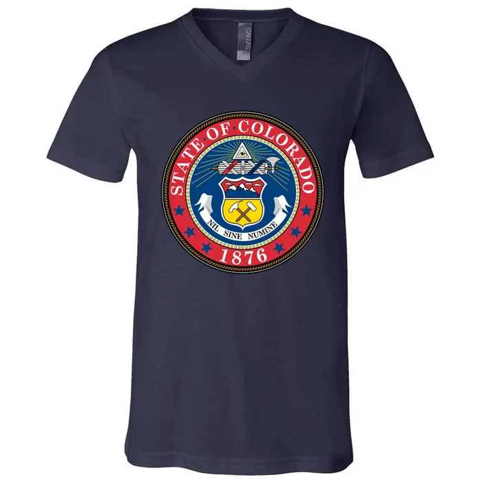 State Of Colorado Seal 1876 V-Neck T-Shirt