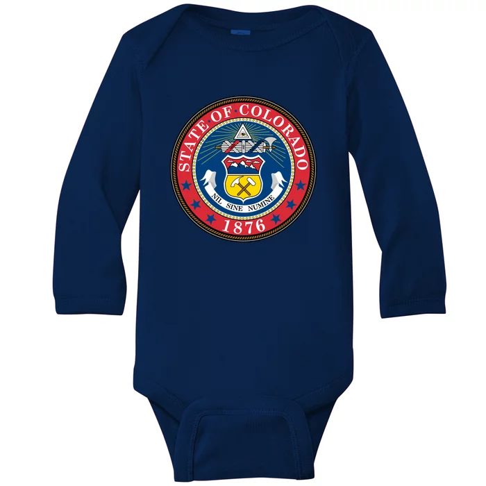 State Of Colorado Seal 1876 Baby Long Sleeve Bodysuit