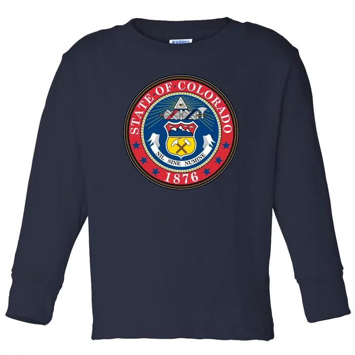 State Of Colorado Seal 1876 Toddler Long Sleeve Shirt